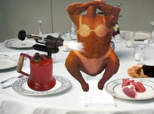 Blowtorch cooked turkey