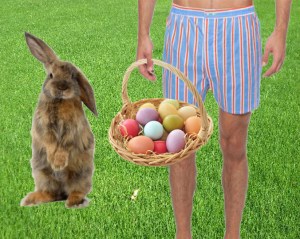 Easter dad in boxers