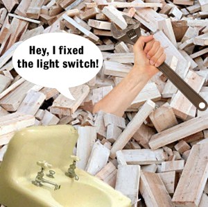 I fixed the light switch