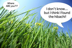 Tall grass and hibachi