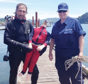 The photo in question, documenting the importance of keeping your head in the event of drowning. Especially if you are made of heavy plastic.