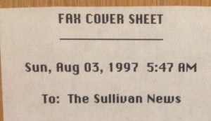 Yes, this is a cover sheet from Morley Safer.