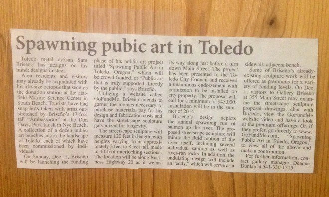 I know this is the Northwest, but if this pubic spawning includes salmon, I may never eat fish again...