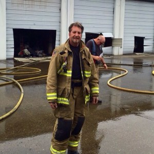 Taken by my captain as I headed to work after things were under control. I was havinng a really good hair day before that...