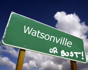 Spring Break Road Sign with Dramatic Clouds and Sky